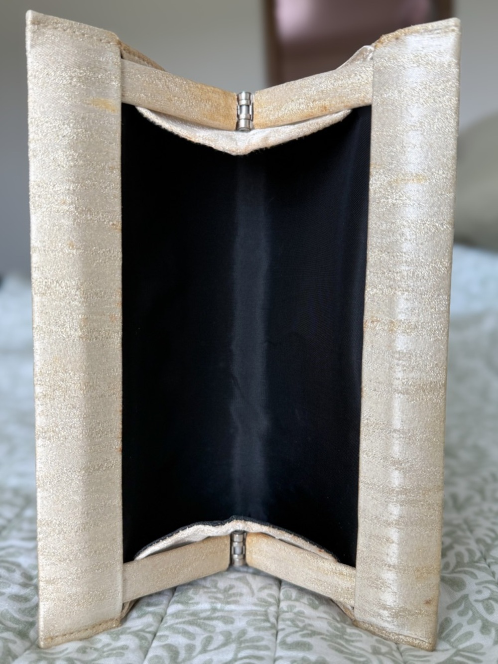 Vintage Gold Shimmer Clutch 1950s–60s Evening Purse